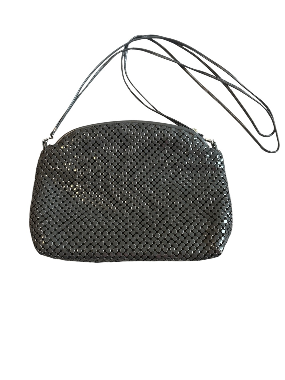 Whiting and Davis Vintage Crossbody gray color